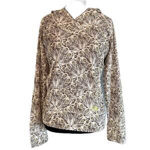 The North Face Vapor Wick Sweatshirt Hoodie Feather Pattern Long Sleeve Size M